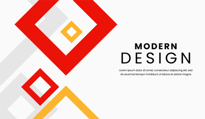 Red and yellow abstract geometric background vector illustration