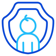 Child protection Duoline Icon