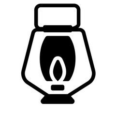 Desert lantern Solid Icon