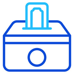Donation box Duoline Icon