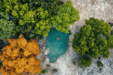 Promenade des pontons dans la Saline de Peyriac-de-Mer. Beautiful simple AI generated image