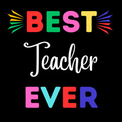 Best Ever Text Design with Heart Garland - Stylish Typography Art for Appreciation