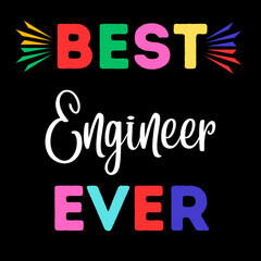 Best Ever Text Design with Heart Garland - Stylish Typography Art for Appreciation