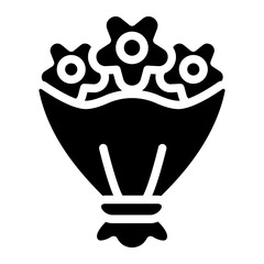 Flower bouquet Solid Icon