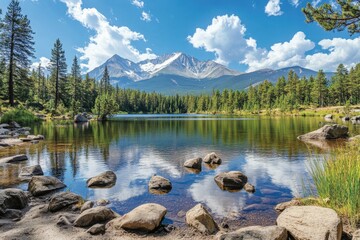 lake chiemsee - bavaria. Beautiful simple AI generated image