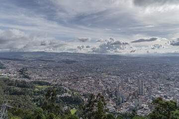 Obraz premium View over Bogota city in Colombia.