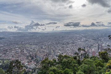 Obraz premium View over Bogota city in Colombia.