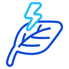 Green energy Duoline Icon