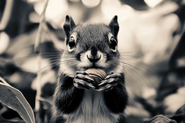   A black-and-white image of a snow leopard's face with steam escaping its mouth. Beautiful simple AI generated image