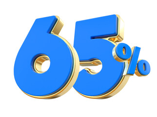 65 Percent Blue offer in 3d