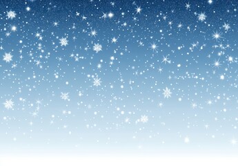Obraz premium Serene Winter Wonderland with Soft Blue Background and Falling Snowflakes Capturing the Tranquility and Beauty of a Snowy Day in a Magical Atmosphere