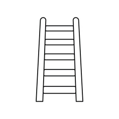 ladder lineal icon with white background vector stock illustration