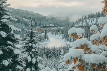 Elegant Christmas dinner table setting with candles, ornaments, and festive decorations, clean background--C100. Beautiful simple AI generated image