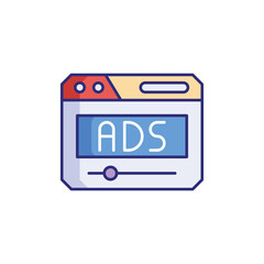 Ads vector icon