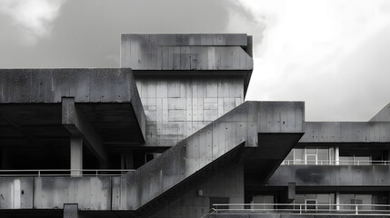 old brutalist buildings in the soviet cities