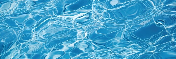 A Stunning Top View of Vibrant Blue Water with Crystal Clear Reflections for Nature and Water-Themed Projects