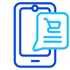Mobile shopping Duoline Icon