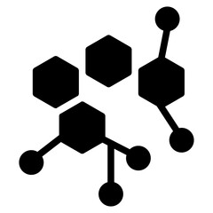Nanotechnology Solid Icon