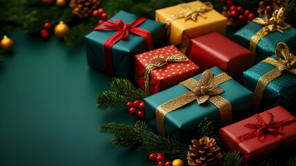 Festive Gifts Wrapped Beautifully for Holidays