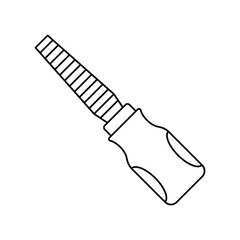 chisel lineal icon with white background vector stock illustration