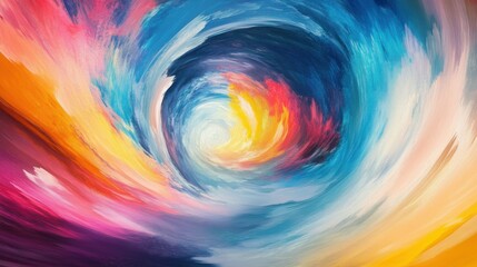abstract digital composition with vivid colors and swirling effects, dynamic and energetic, focus on creativity and media art