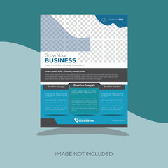 Grow business Corporate flyer design template