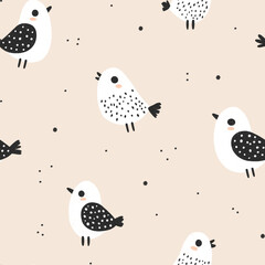 seamless pattern with birds