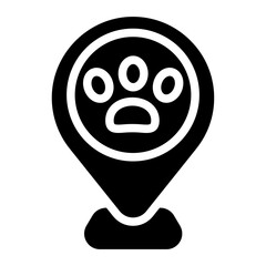 Pet shop location Solid Icon