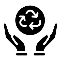Obraz premium Pollution prevention Solid Icon