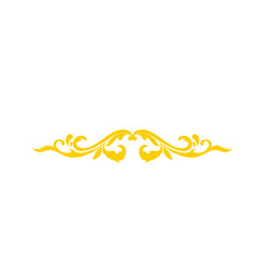 Obraz premium Gold Carved Border Divider