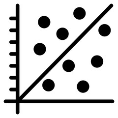 Scatter plot Solid Icon