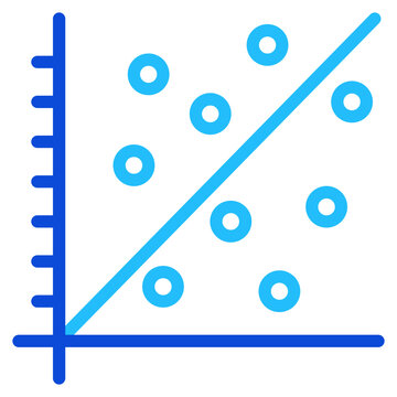 Scatter plot Duoline Icon
