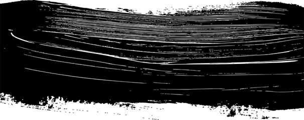 Stroke of paint isolated on transparent background, Grunge badge brush