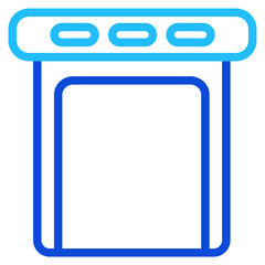 Security checkpoint Duoline Icon