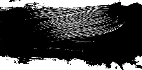 Stroke of paint isolated on transparent background, Grunge badge brush