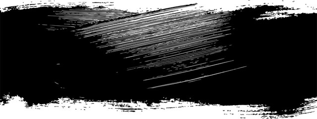 Stroke of paint isolated on transparent background, Grunge badge brush