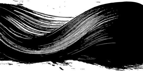 Stroke of paint isolated on transparent background, Grunge badge brush