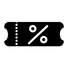 Shopping voucher Solid Icon