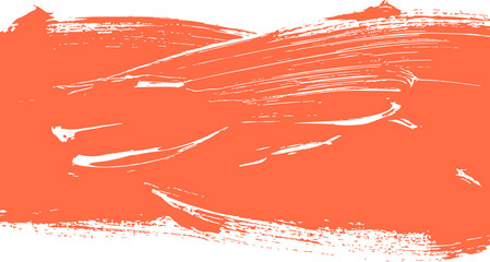 Stroke of paint isolated on transparent background, Grunge badge brush