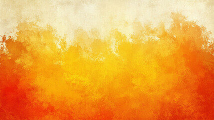 Fototapeta premium Vibrant orange and yellow abstract background with textured brush strokes