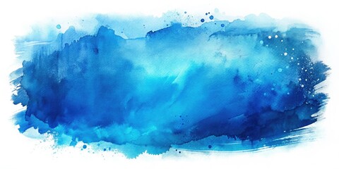 Hand-drawn textures and white brushstrokes overlay an abstract blue watercolor backdrop, forming an artistic double exposure.