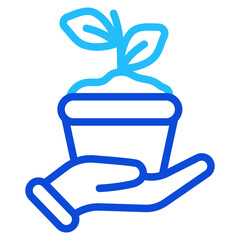Sustainable farming Duoline Icon
