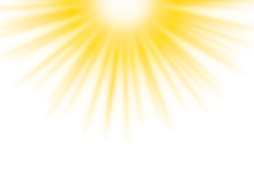 Transparent shining sun rays effect
