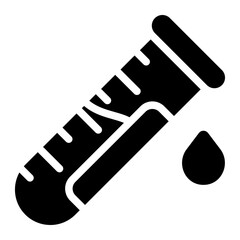 Test tube Solid Icon