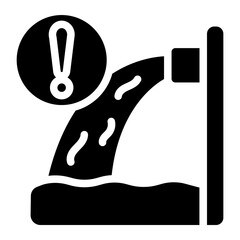 Water pollution control Solid Icon