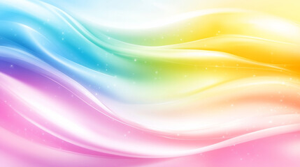 Obraz premium Soft pastel waves create serene and colorful abstract background