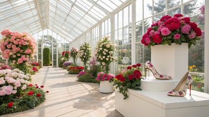 Fototapeta premium flowers in a greenhouse