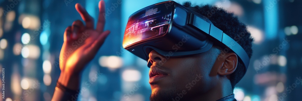 Poster Engineers using virtual reality to test design concepts for a futuristic city