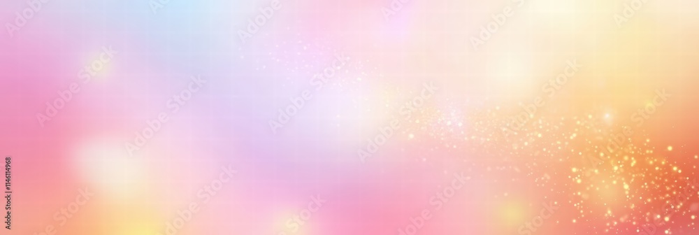 Poster glittering gradient background with soft colors and bright bokeh effect for design projects and crea