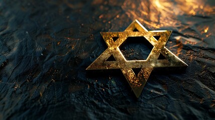 Star of David over dark background